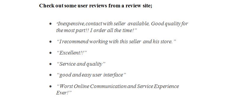 Aliexpress customers review
