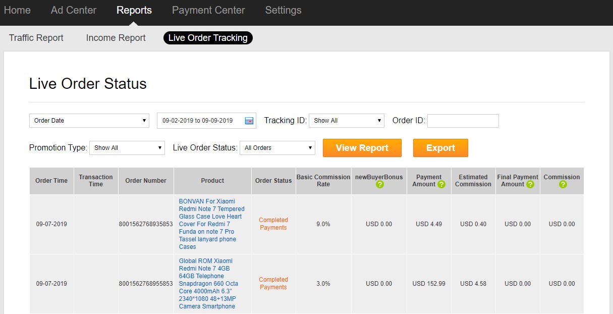 Aliexpress Affiliate Program Earnings