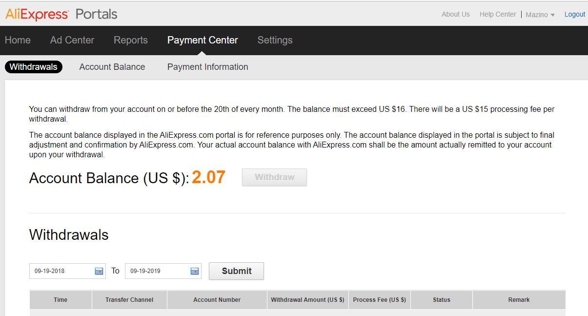 Aliexpress Affiliate Program Payment Method